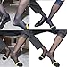 Mens Thin Silk Formal Dress Socks See Through Sheer Tube Male Suit Business Dress Striped Long Knee Fashionable