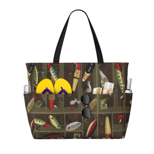 Bolsa de viaje para playa y picnic con diseño de señuelo ideal para excursiones al aire libre