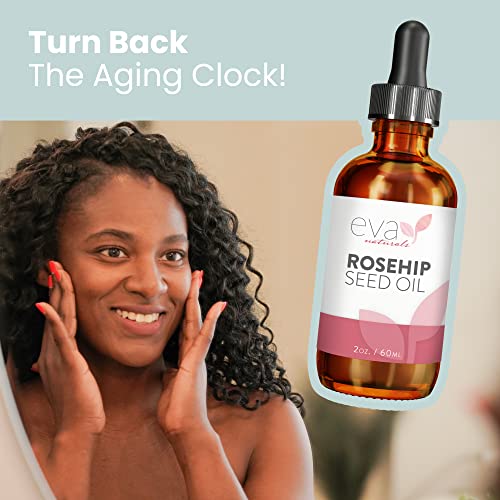 Pure Rosehip Seed Oil (2 Fl Oz)- Rosehip Oil For Face Aids Stretch Mark And Scar Removal - Facial Oil Reduces Inflammation, Collagen For Radiant Skin - Face Oil - Best Rose Hip Oil For Face #TOP5