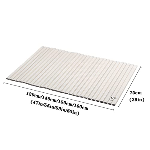 Składany wodoodporny pokrowiec na wannę - grubość 1,2 cm i pyłoszczelna deska wielofunkcyjna półka łazienkowa - pasuje do wanien 70/80/90 cm IZE: 75x160 cm