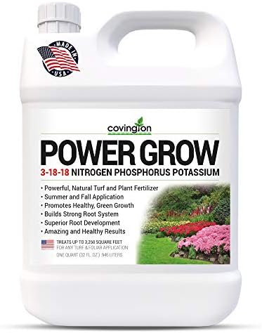Liquid Lawn Fertilizer, 3-18-18 NPK Grass Fertilizer, Premium Lawn and Plant Nutrient Food – Year Round Concentrate for Best Value – All Grass Types – 32 OZ