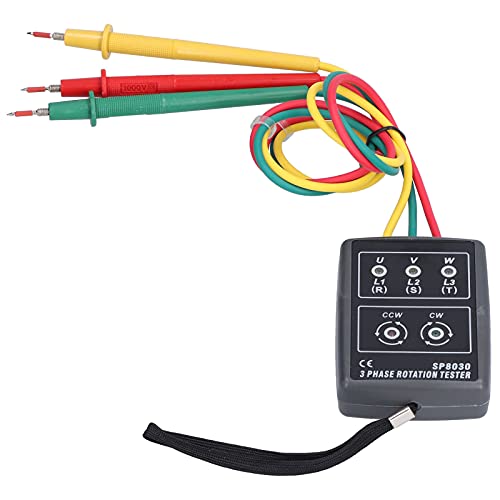 Medidor de rotación de fase Jeanoko trifásico AC 60-600 V con diseño portátil compacto