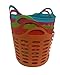 Assorted Colors Leightweight Storage Organizer Handle Basket, Set of 5