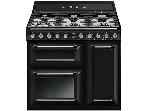 Smeg TR93BLD four et cuisinière Noir Gaz A - Fours et cuisinières (Cuisinière, Noir, Rotatif, Devant, Gaz, Small)