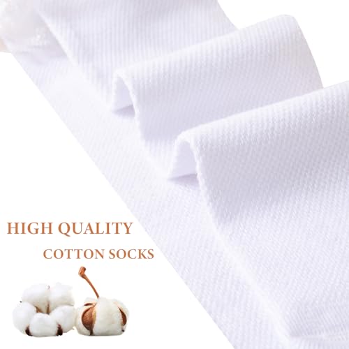 Looching Baby Girl Knee-High Socks Toddler Mesh Eyelet Bow Dress Cotton Seamless Stockings Sock 3 Pack2