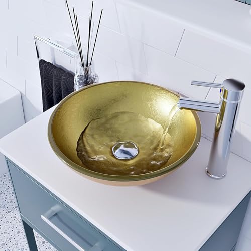 BELOFAY Flash Gold Stylish Bathroom Counter Top Wash Basin S