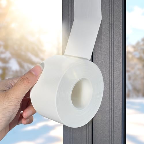 Weißes Fensterdichtungsband, Fenster Zugluft Isolierung Abdichtung Film Tape, Fenster AC Seal Klimaanlage Abdichtung Band keine Rückstände,...