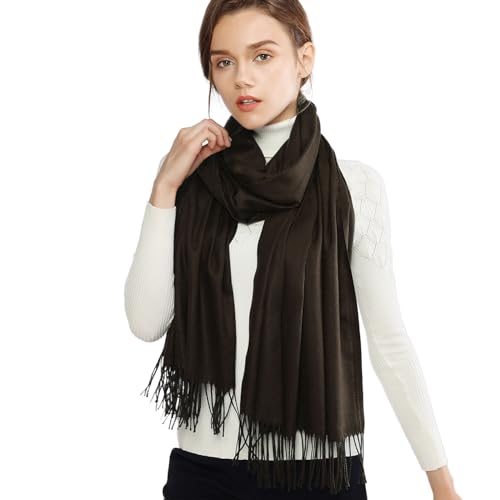 Image of RIIQIICHY Women's Fringe Shawl Wrap Pashmina Scarf for Wedding Evening