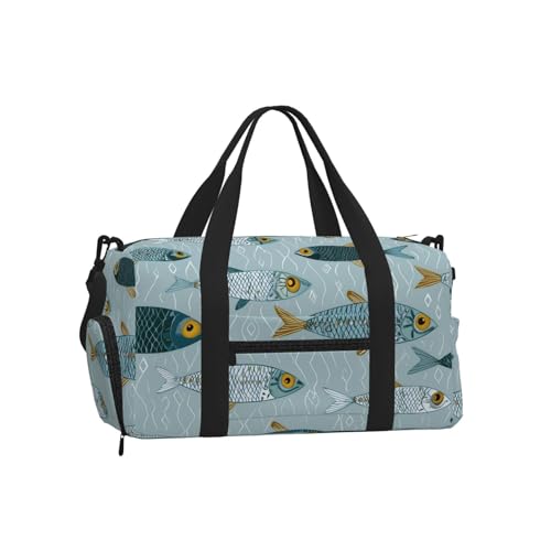 Sac de sport grand format Mexpekil étanche au motif traditionnel de vague japonaise