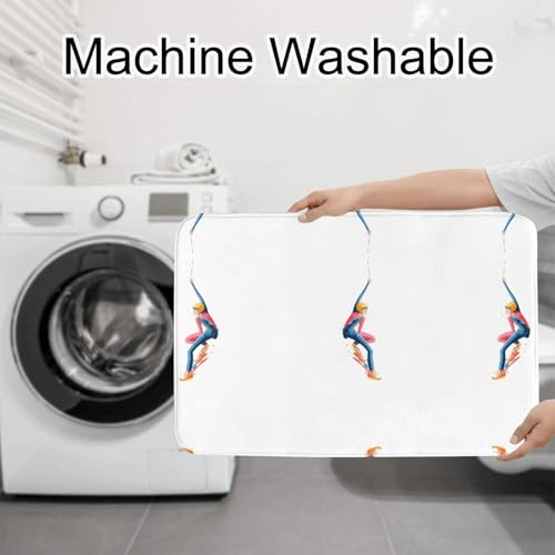 Tapis de bain de qualité supérieure ensemble de 3 tapis rectangulaires imprimés U et O - 8