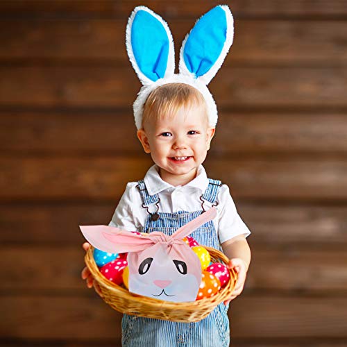 Hemoton sacos de presente de Páscoa, 50 peças, sacos de presente de coelho, sacos de brinde de festa