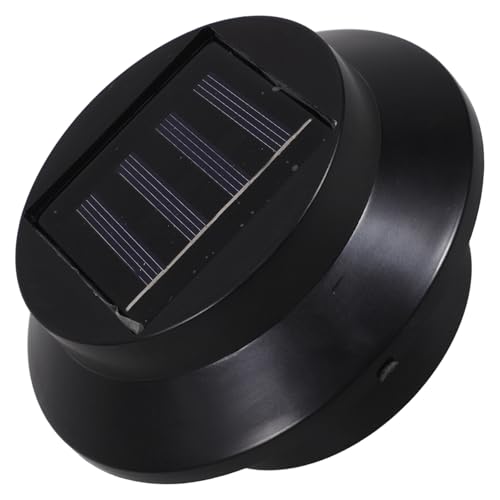 COHEALI 6pcs Solar Fence Post Lights Outdoor Warm White LED Lighting Tool Solar-Powered Garden Lamp for Patio Deck Porch Fence Black Shell