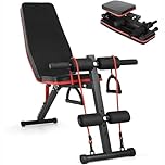 Adjustable Weight Bench Foldable Home Gym Utility Bench, Multi-Position Incline Decline Flat Strength Training Bench for Full Body Workout (Style A)