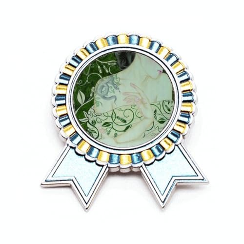 Broche serpent aquarelle vigne de beauté style chinois en métal taille M