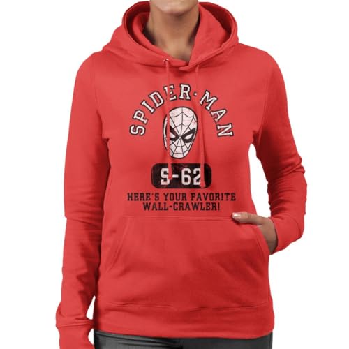 Image of All+Every Marvel Favourite Wall Crawler Spider Man Women's Hooded Sweatshirt Red