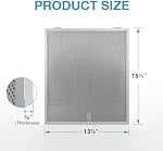 2 Pack S99010430-002 Filtre de hotte de cuisine 15-3/4" x 13-7/8" x 3/8" compatible avec les hottes Broan Nutone Kenmore, remplace 4512880 99010430-002 filtre en aluminium pour graisse de hotte de cuisine