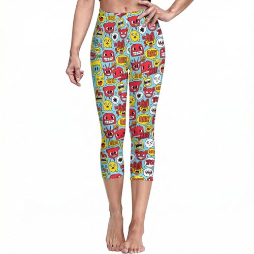 Sister Amy Women's Printed Leggings - Buttery Soft Yoga Pants, High Waist Stretchy Tights for Workout, Plus Size 7Slgs-Z0232 X-Large