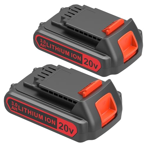 Image of FORBETER 3.0Ah Battery Replacement for Black and Decker 20V Lithium Battery LBXR20, Compatible with All Black and Decker 20 Volts Max Cordless Power Tool and Charger, 2-Pack