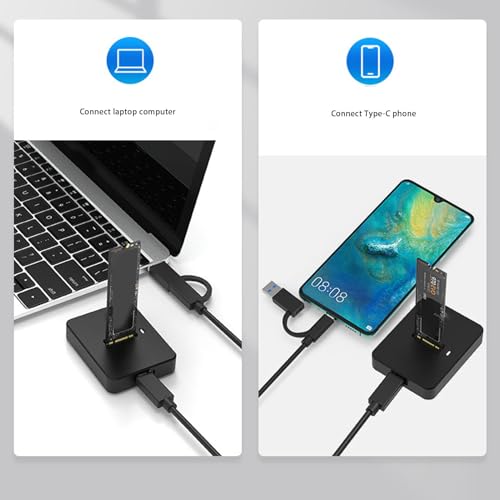 Adaptador LICAEVEY M.2 SSD a USB C 10Gbps miniatura 3