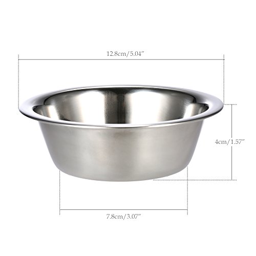 Praktischer Edelstahl-Schüssel zum Aufhängen für Hunde und Katzen, für Hundehütten, Vögel, Kaninchen