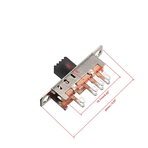 Uxcell 5 Pcs 8 Pin Pcb 3 Position On/On/On Dp3T 2P3T Panel Mini Slide Switch #TOP2