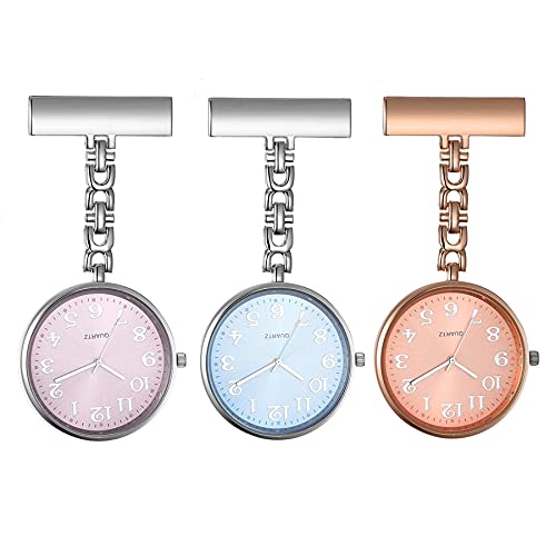 Avaner Verpleegster Fob Horloge, Grote Nummers Pin op Opknoping Revers Horloge, Analoge Quartz Badge Zakhorloge - Afbeelding 8