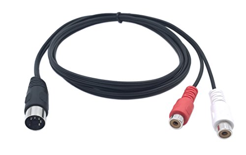 LEMENG Din 5 Pin Male to 2 RCA Female Professional Grade Audio Cable for Bang & Olufsen, Naim, Quad.Stereo Systems (1.5m)