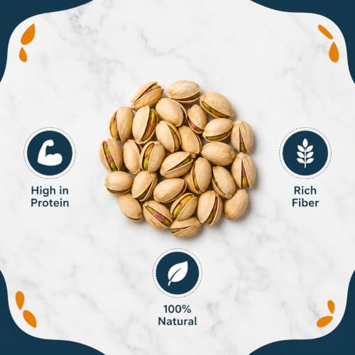 Image of Happi Harvest Premium California Roasted & Salted Pistachios 200g | Healthy Snacks, Dry Fruits, Pista | Tasty & Healthy | High in Protein & Dietary Fiber | Low Calorie Nuts