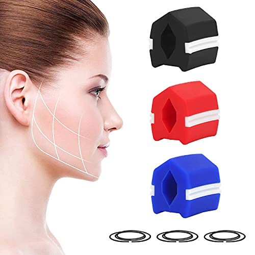 Jaw Exerciser,CHLOOD Jawline Exerciser Chisel Jaw,Define Your Jawline, Slim and Tone Your Face,Jaw Exerciser for Men Women,Facial Exerciser (3-PCS)