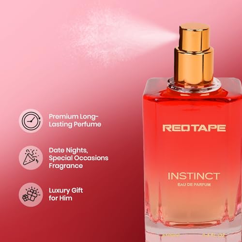 Image of Red Tape Instinct Eau De Parfum for Men 100ML Perfume Spray | Long Lasting Woody & Musky Fragrance | Premium Scent | Sophisticated Masculine Aroma | Luxury Gift for Men