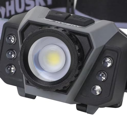 Husky 600 Lumens Dual Power Twist to Focus Rechargeable Headlight