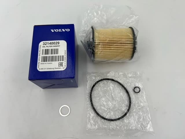 Volvo Genuine Oil Filter Element and Drain Plug Gasket (32140029 & 977751) 1 KIT