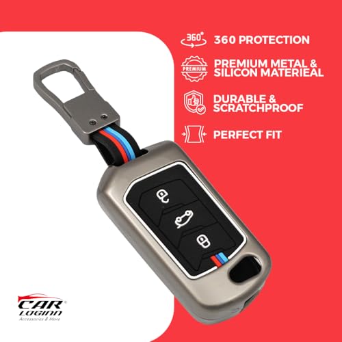 Image of Metal Series keycover for Mahindra Thar | Xuv700 | 3X0 | xuv300 | Scorpio - 3 button flipkey