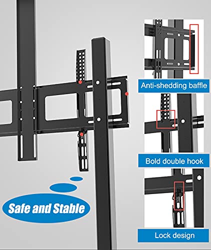 Soporte TV móvil ajustable para pantallas 32-75 pulg. miniatura 6