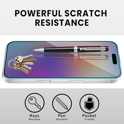 Image of FIRST MART Military-Grade Matte Anti-Glare Tempered Glass for iPhone 17 and iPhone 16 Pro (6.3 Inch) With Installation Kit | Edge to Edge Coverage |Anti Glare, Bubble-Free [2 Pack]