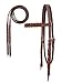 CHALLENGER Horse Western Full-Grain Leather Braided Horse Headstall Bridle w/Reins 78J03