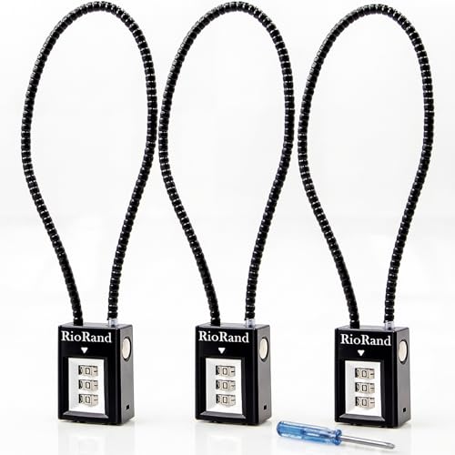 RioRand 15 Inch Combination Gun Cable Lock, 3-Digit Keyless Firearm Safety Lock for Pistols...