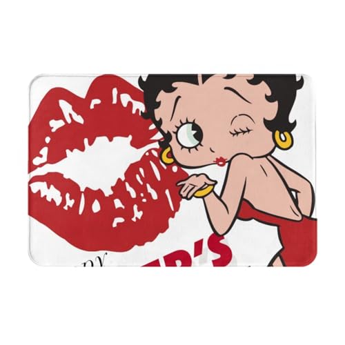 玄関マット ベティちゃん ベティブープ (1) トイレマット バスマット 吸水速乾 滑り止め 抗菌 防臭 丸洗い可能 おしゃれ ふわふわ 柔らかい 40×60cm