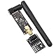 Heevhas Wireless Transceiver Empfänger NRF24L01+PA+LNA Wireless RF Transceiver Module mit SMA Antenne 2.4 GHz 1100m + Breadboard Breakout Adapter Board