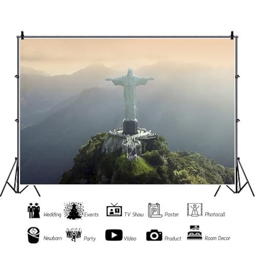 Fondo fotógrafo 7x5ft lugar famoso Río de Janeiro Brasil miniatura 2