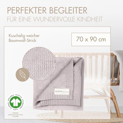 MOYO Bio-Babydecke - 100% GOTS Baumwolle, klimaneutral & atmungsaktiv (Warmer Sommerregen) – Bild 2