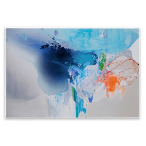 Abstract Water Splash Fluid Ink, 13 x 19 Inch Mounted Print on Wall Plaque