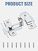 MeBantoo 90 Degree Flip Barn Door Lock, Safety Stainless Steel Lock Latch for Right Angle Curved Door, Garden, Garage, Wine Cabinet, Closet (2 Pack Silve) #2