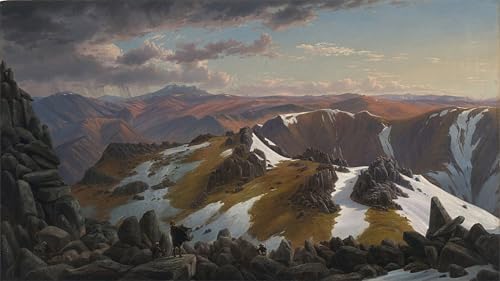 Impression d'affiche Mont Kosciusko par Eugene Von Guérard Toile Art 60x90cm