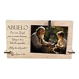 Ornandi® | Marco de Fotos con Frase: Rotulador Permanente de REGALO | Regalo Pareja | Regalo Mujer y Hombre | Regalo San Valentin | Portafotos con Pinza | Fotos Polaroid Instax (Abuelo - ES)