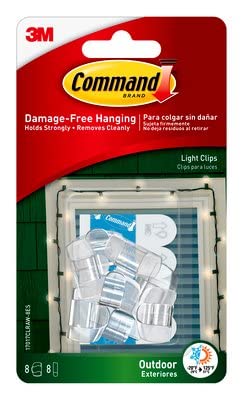 Outdoor Light Clips with Foam Strips 17017CLRAW-8ES, 8 pack