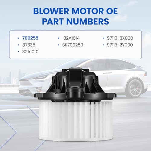 Image of HVAC Blower Motor 700259 Compatible with Hyundai Elantra Equus Sonata Azera, Compatible with Kia Cadenza Forte Forte5 Optima for SK700259 97113-3X000 97113-2Y000 A /C Blower Motor Assembly