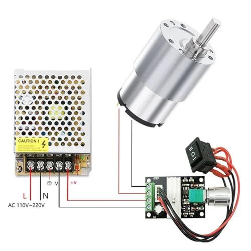 Moteur réducteur JGB37-520 à haute puissance 24V pour forte charge - 3