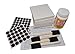 Annys Coaster Tile Kit: Set of 10 Glossy White Ceramic Tiles 4 by 4 Each, Exclusive Guide for Tile Crafts, Mod Podge, 4 Sponge Craft Brushes and Felt Pads