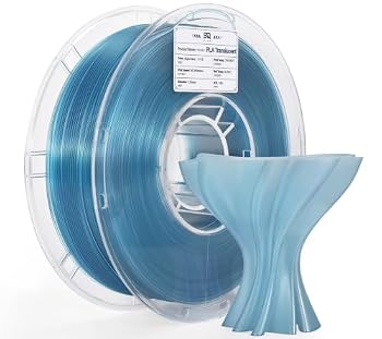 BIQU PLA Translucent 3D Printer Filament 1.75mm 1KG Spool (Alpine Blue)